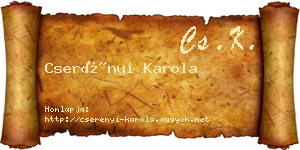 Cserényi Karola névjegykártya